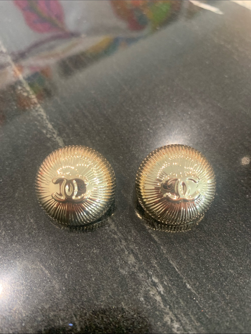 CHANEL Buttons. Set of 2.  Pristine condition